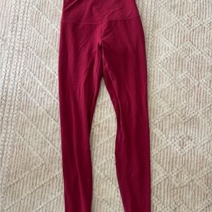 Lululemon Align leggings in color Pomegranate